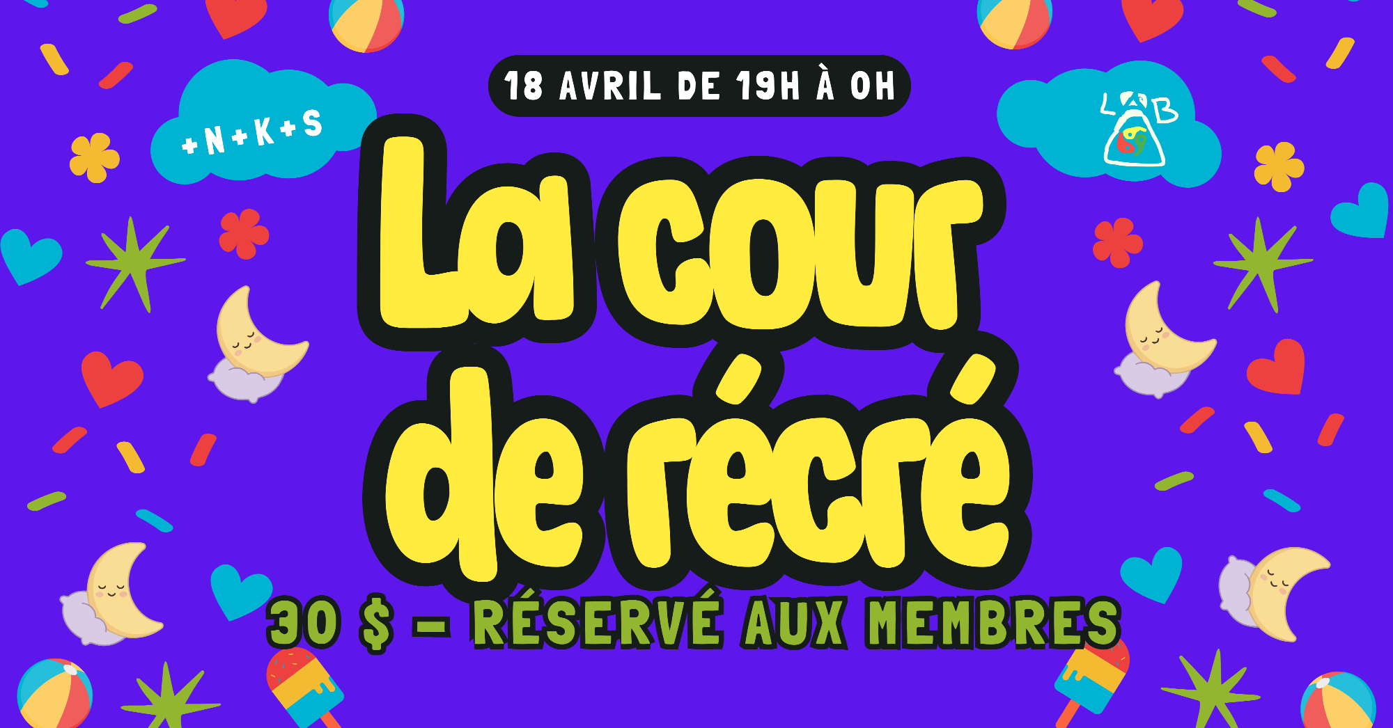 Soirée de jeux : la cour de récré +N +K +S