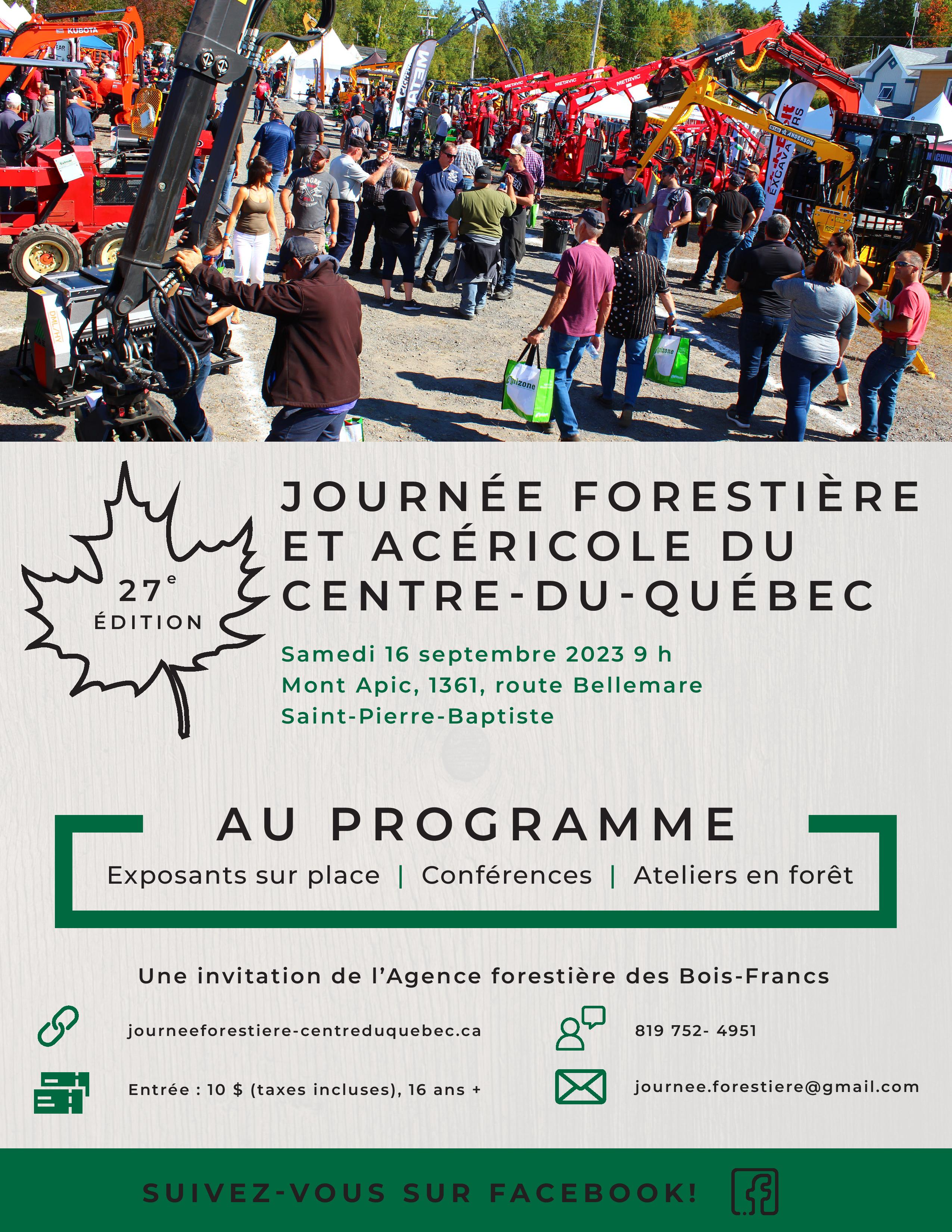 Journée forestière et acéricole du Centre-du-Québec