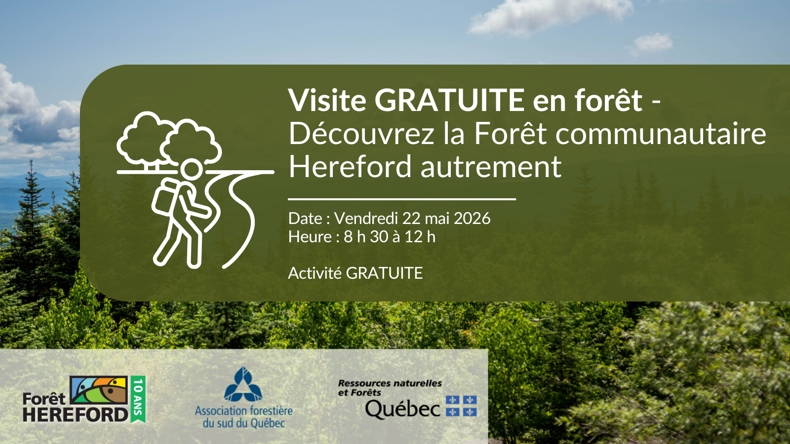 Visite GRATUITE en forêt - Découvrez la Forêt communautaire Hereford autrement