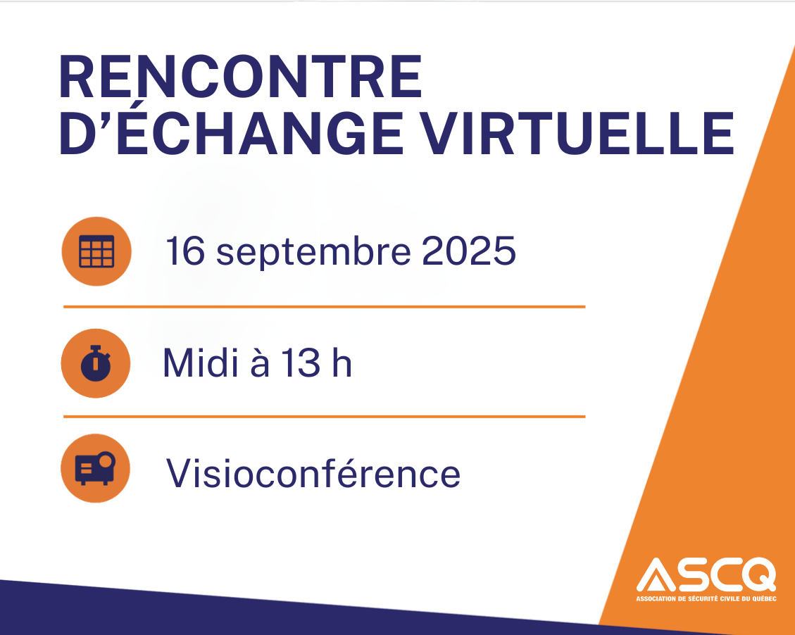 Rencontre d'échange virtuelle de septembre