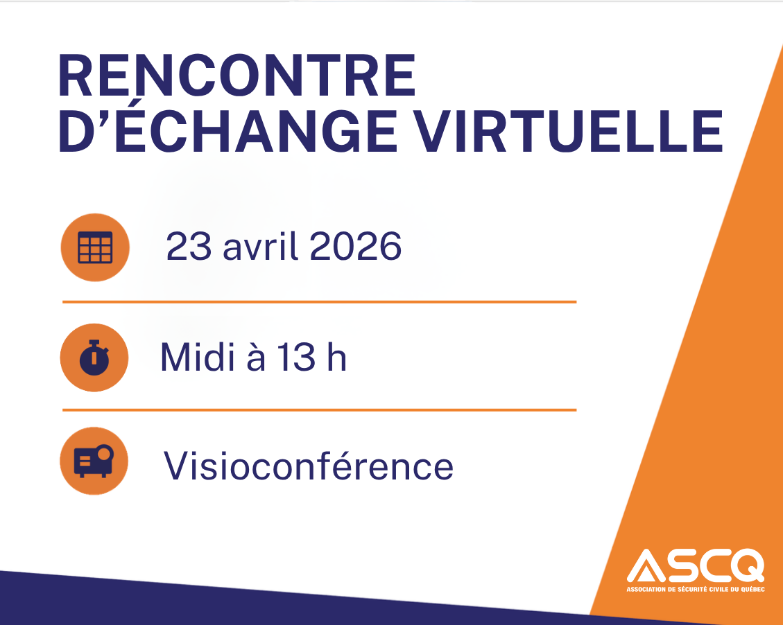 Rencontre d'échange virtuelle d'avril