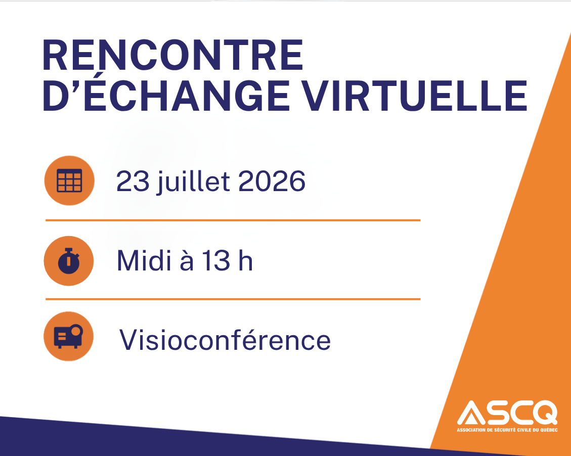 Rencontre d'échange virtuelle de juillet