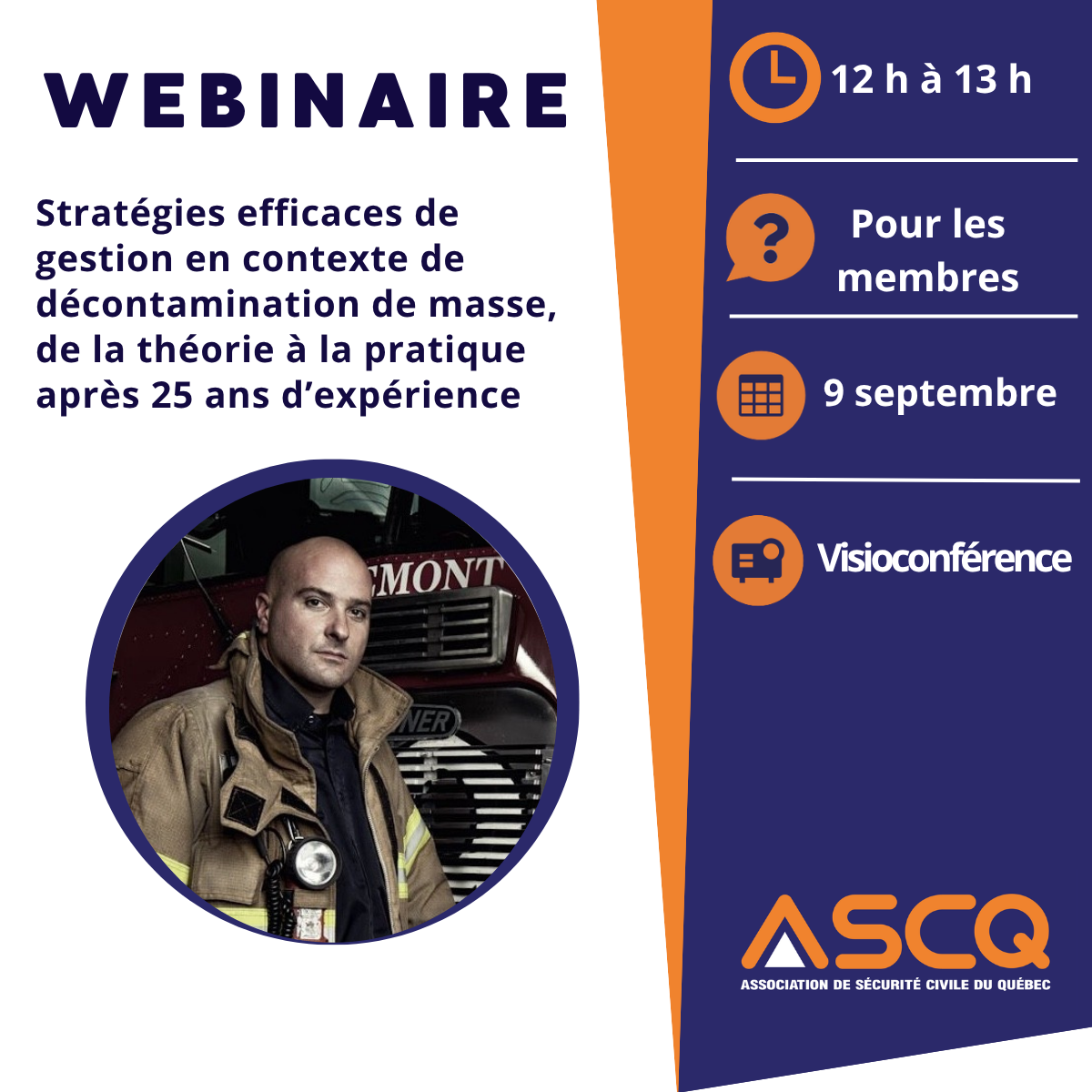 Webinaire - Stratégies efficaces de gestion en contexte de décontamination de masse, de la théorie à la pratique après 25 ans d’expérience