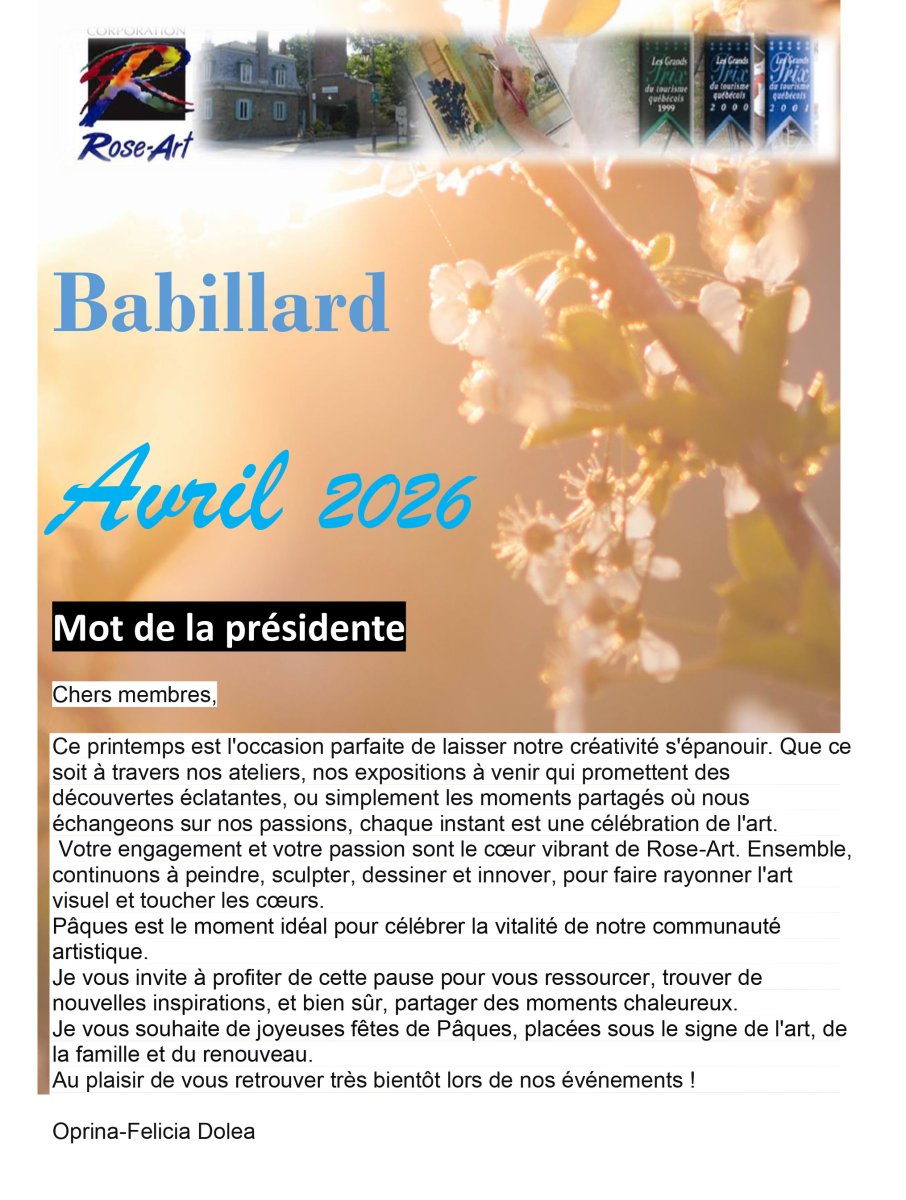 Babillard avril 2026