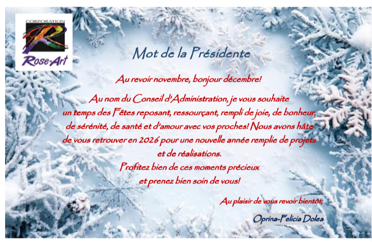 Babillard décembre 2025