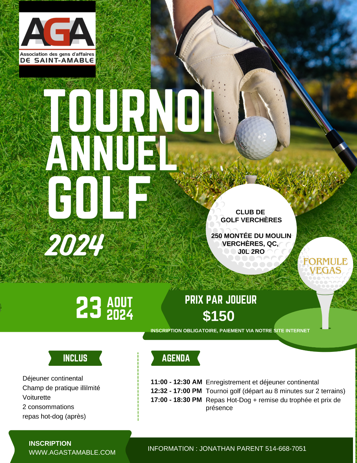 Tournois de Golf annuel de l'AGA 2024