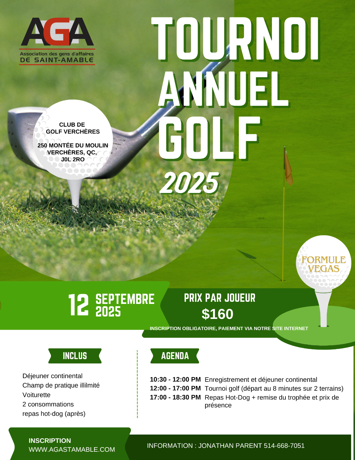 Tournois de Golf annuel de l'AGA 2025