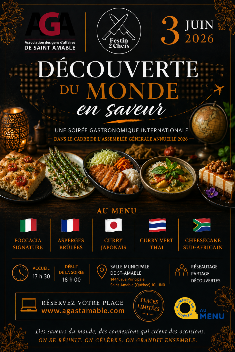 Soirée découverte du monde en saveurs