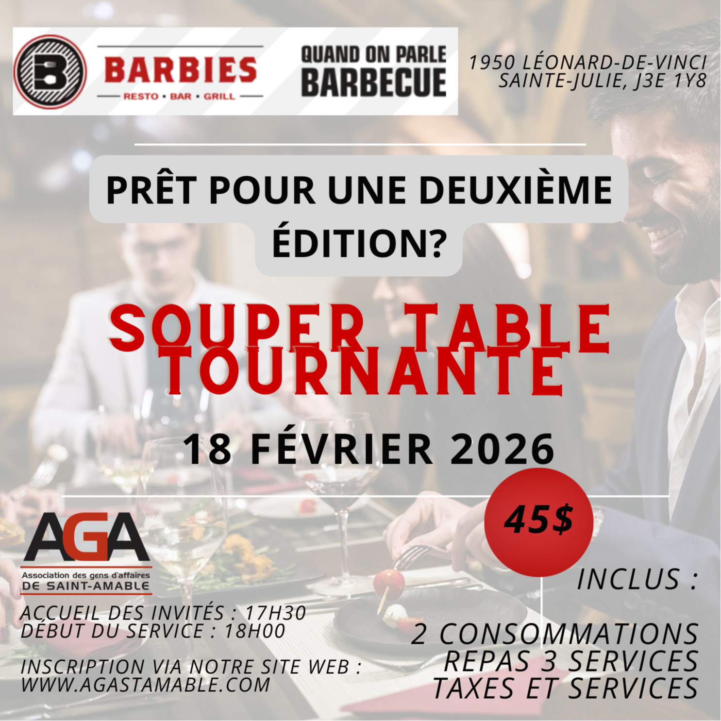 Soirée Réseautage - Table tournante 2ième édition