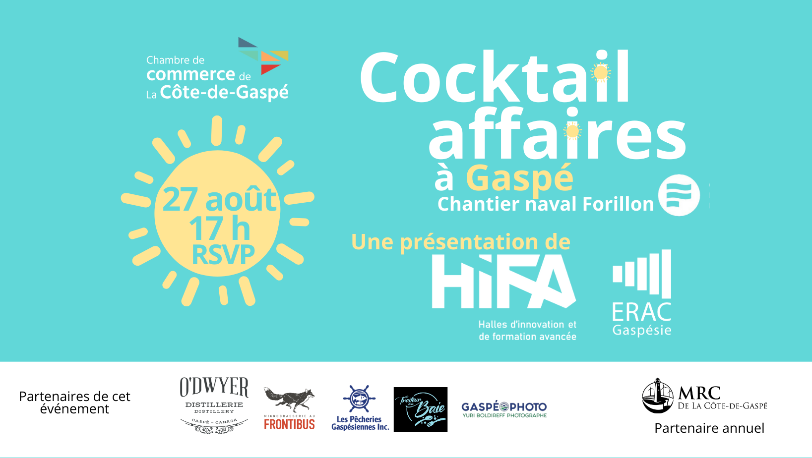 Cocktail affaires à Gaspé