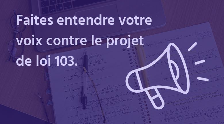 Projet 103 : un mauvais remède à une vraie crise. Agissons.