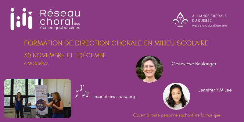 FORMATION | Direction chorale en milieu scolaire - Montréal