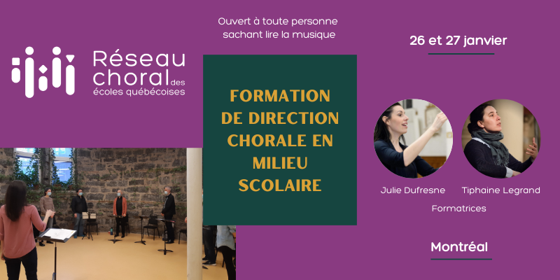 COMPLET - FORMATION | Direction chorale en milieu scolaire - Montréal