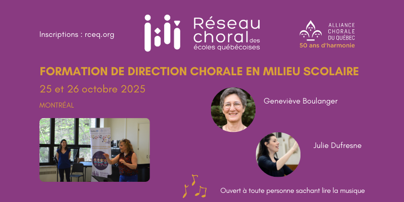 FORMATION | Direction chorale en milieu scolaire - Montréal