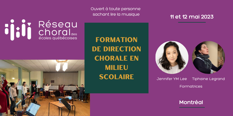 FORMATION | Direction chorale en milieu scolaire - Montréal