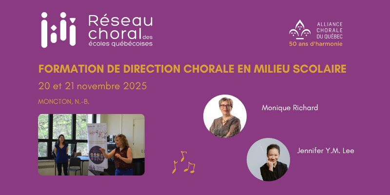 FORMATION | Direction chorale en milieu scolaire - Moncton