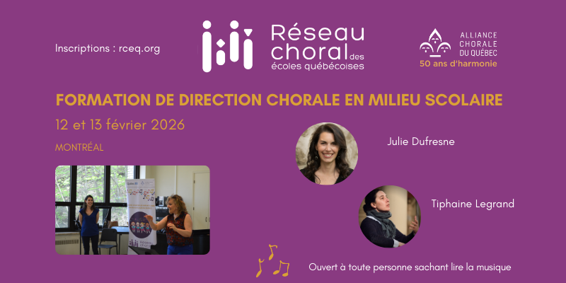 FORMATION | Direction chorale en milieu scolaire - Montréal