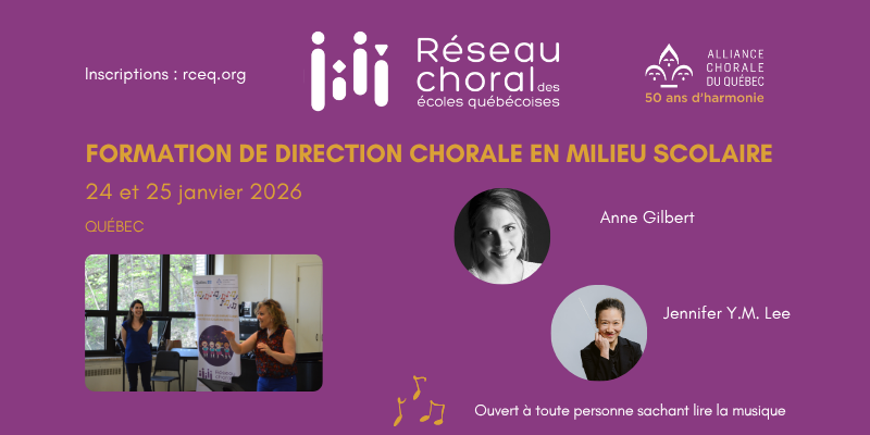 FORMATION | Direction chorale en milieu scolaire - Québec