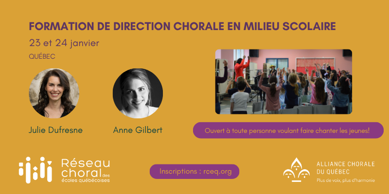 FORMATION | Direction chorale en milieu scolaire - Québec
