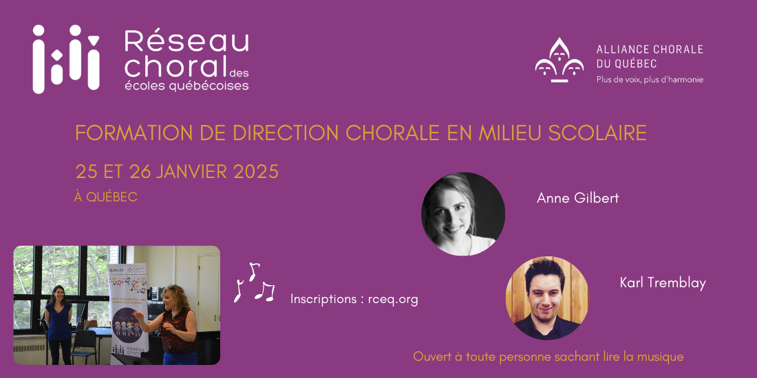 FORMATION | Direction chorale en milieu scolaire - Québec