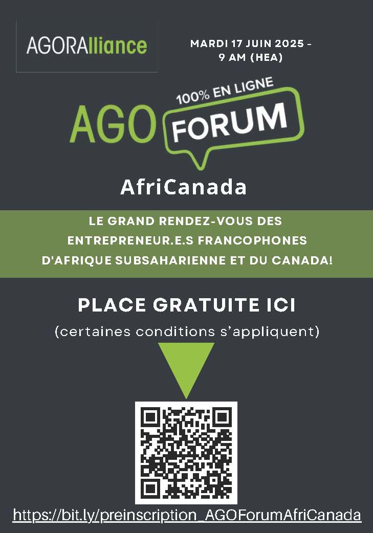 Forum Africana – AGO_Forum_AfriCanada | En ligne – 17 juin 2025