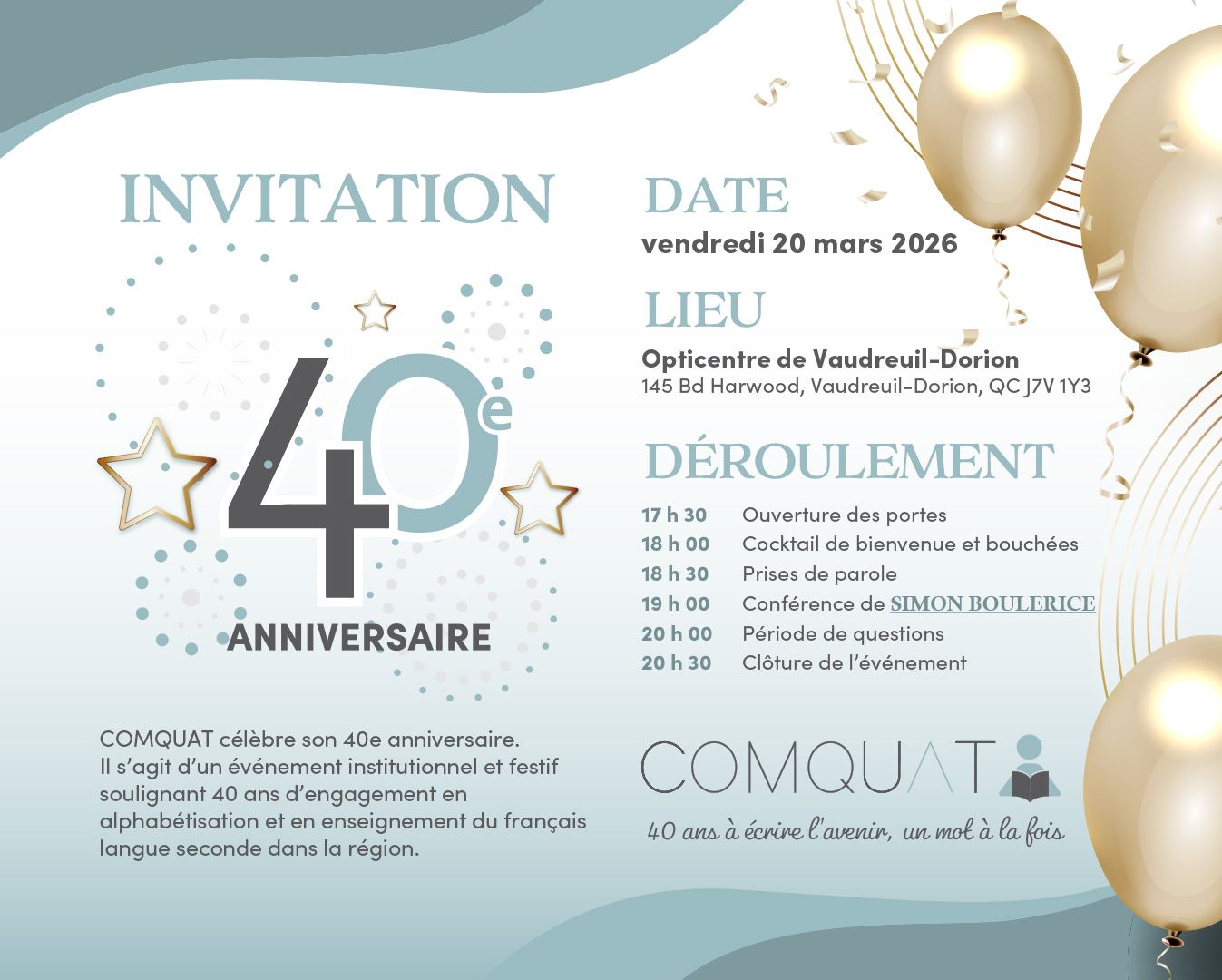 40 ème anniversaire de COMQUAT