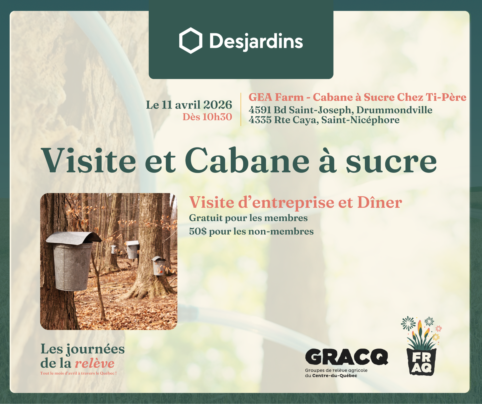 Journée relève GRACQ - Visite et dîner cabane à sucre