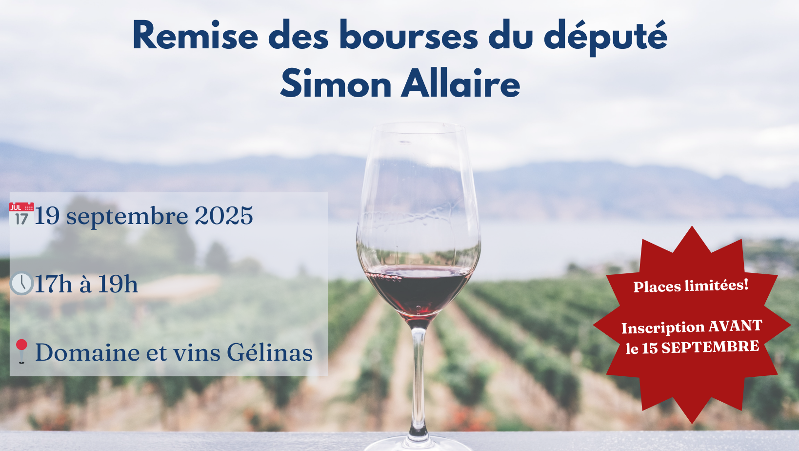 5 à 7 remise de bourses - Député S. Allaire