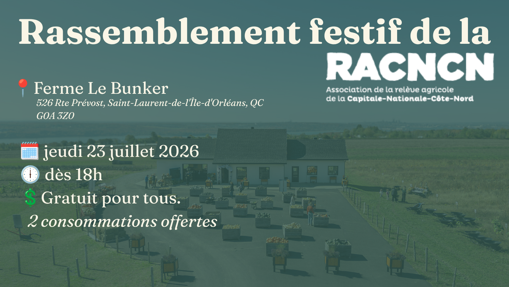 Rassemblement festif - Relève agricole de la Capitale-Nationale/Côte-Nord