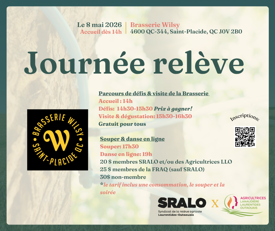 Journée relève SRALO x Agricultrices LLO