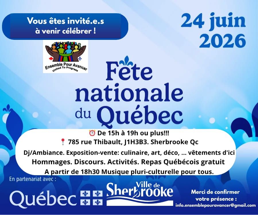Fête Nationale du Québec 2026 à Sherbrooke