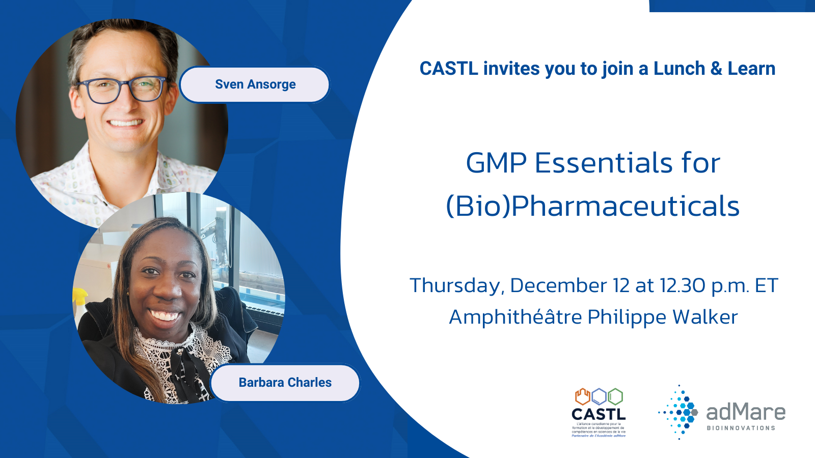 Lunch & Learn: GMP Essentials for (Bio)Pharmaceuticals