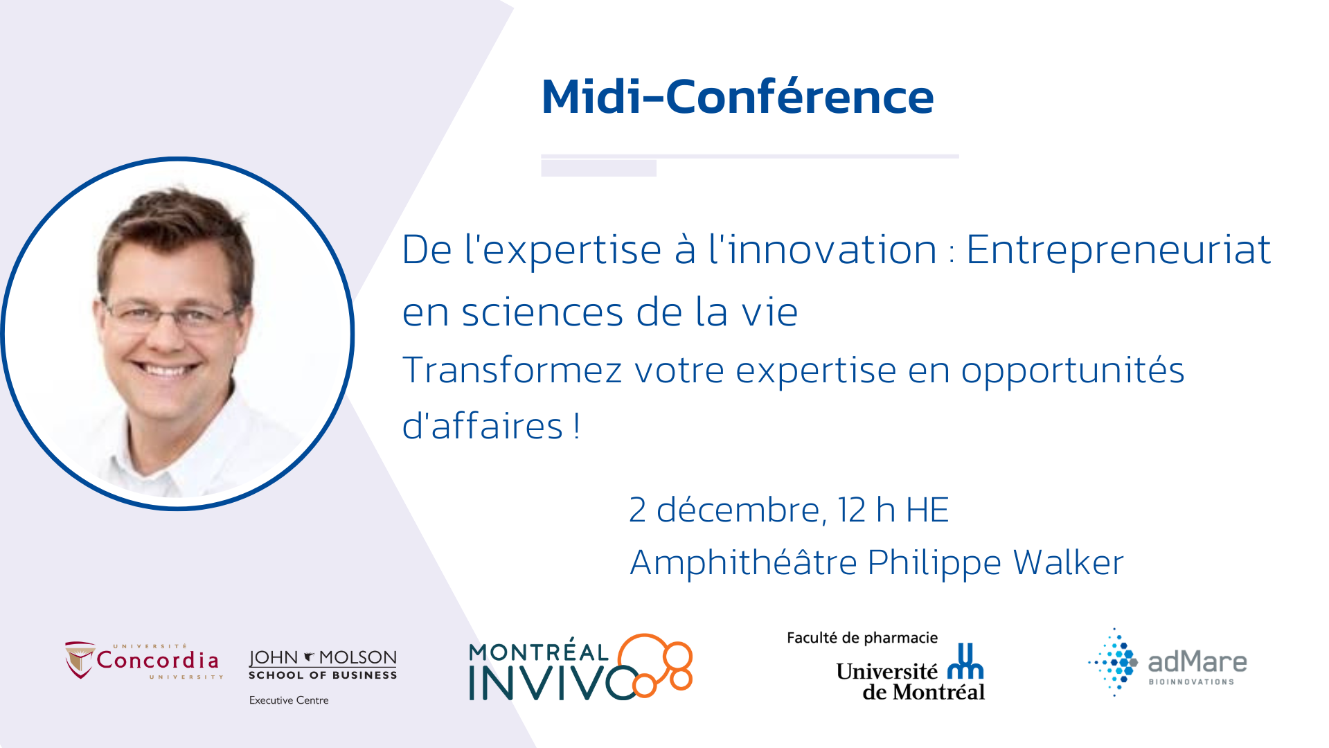 De l'expertise à l'innovation : Entrepreneuriat en sciences de la vie