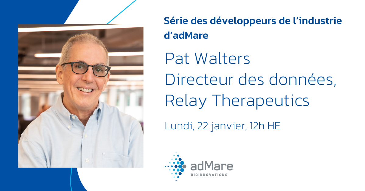 Série des développeurs de l’industrie d’adMare avec le Dr Pat Walters:  L’intelligence artificielle dans la découverte de médicaments : Révolution, évolution ou absurdité ?