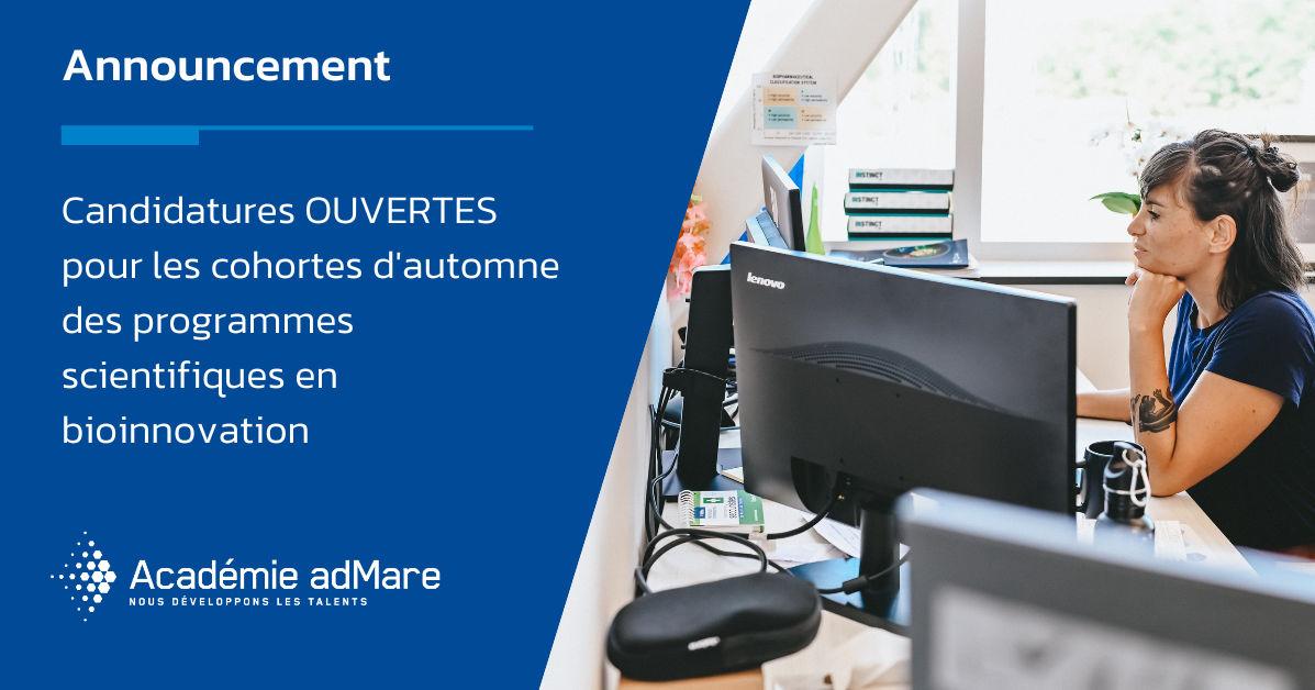 adMare BioInnovations ouvre les candidatures pour les cohortes d’automne des programmes scientifiques en bioinnovation