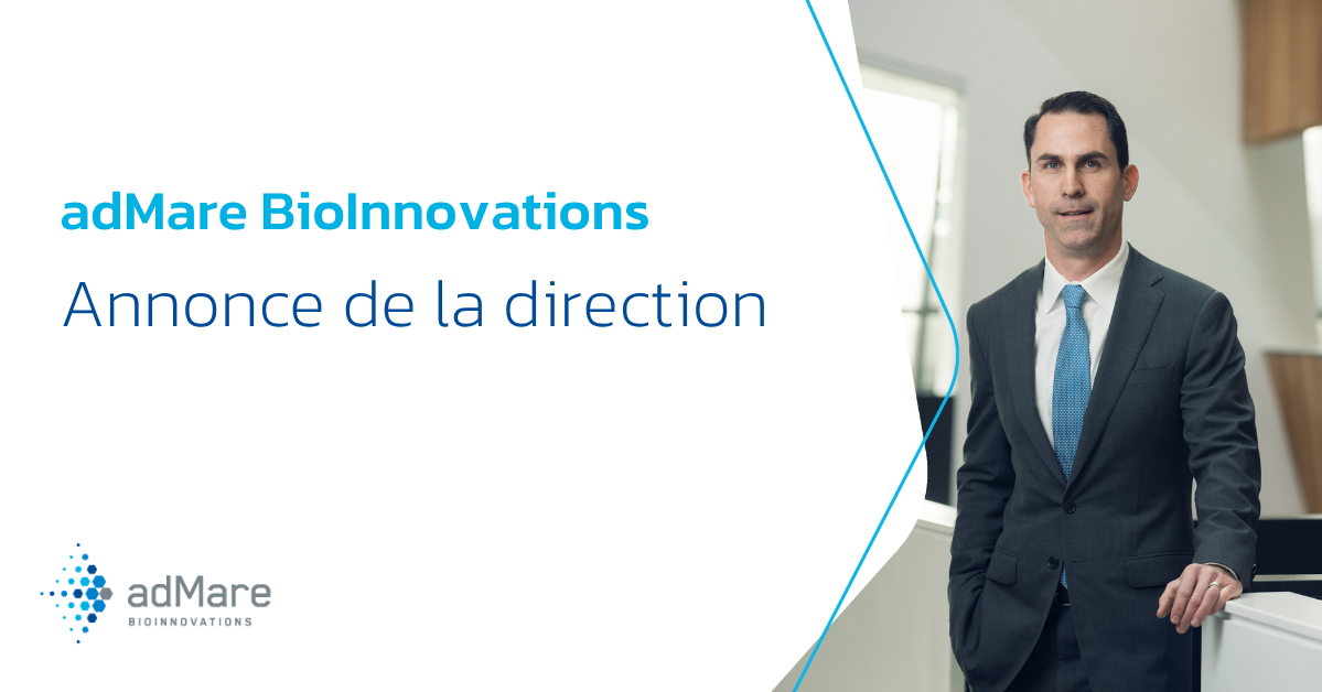 Annonce de la direction d’adMare BioInnovations