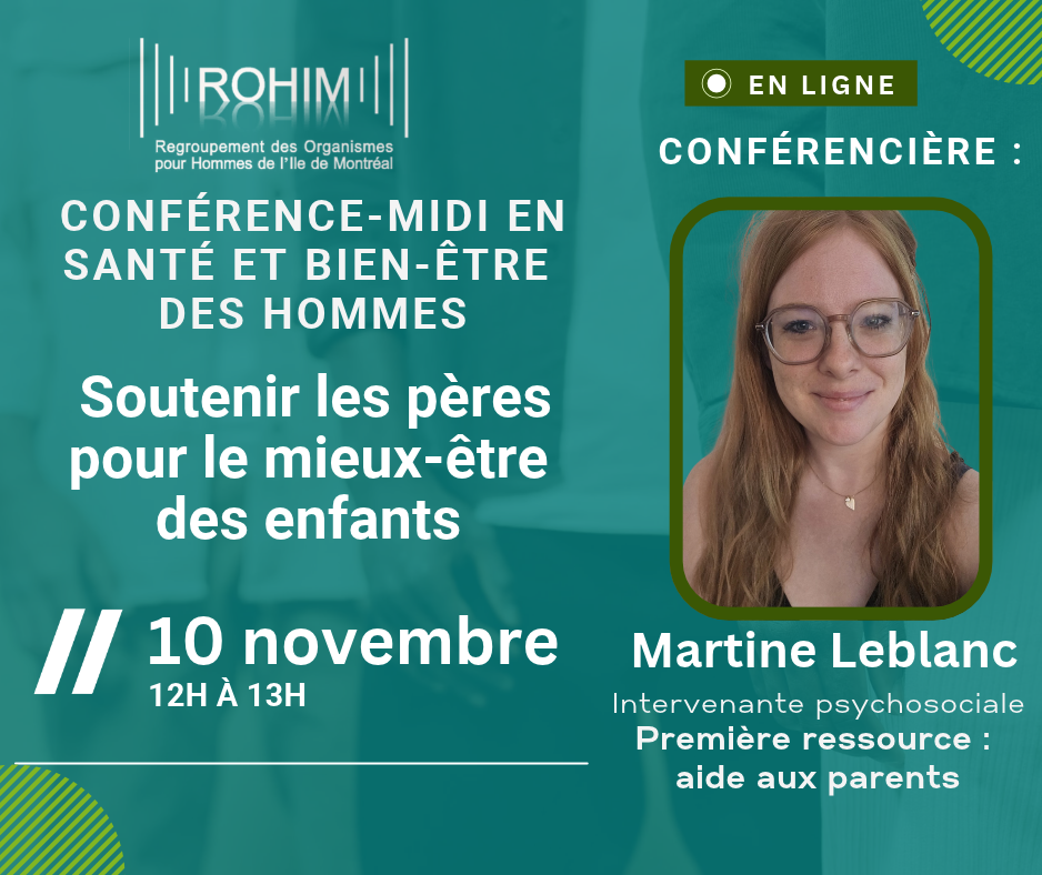 Conférence-midi - Soutenir les pères pour le mieux-être des enfants