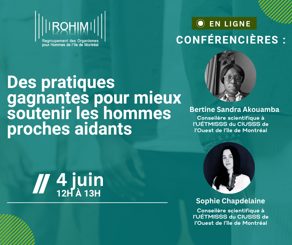 Conférence-midi - Pratiques gagnantes pour mieux soutenir les hommes proches aidants