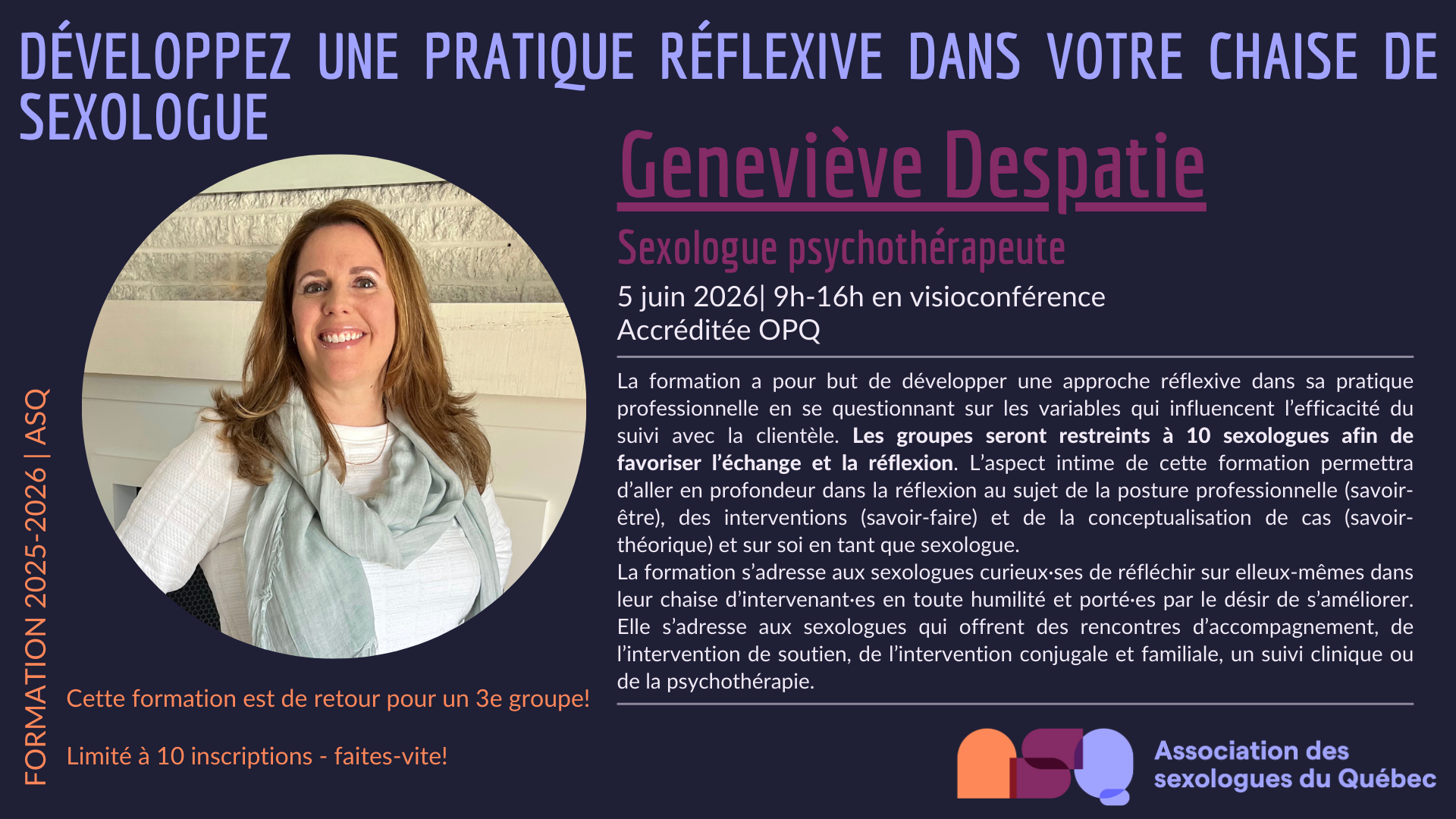 Développez une pratique réflexive dans votre chaise de sexologue