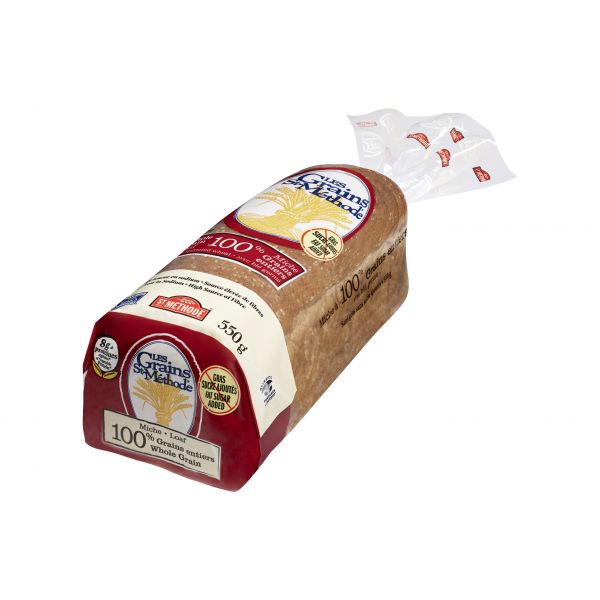Pain Les grains St-Méthode Miche 100% grains entiers avec blé germé