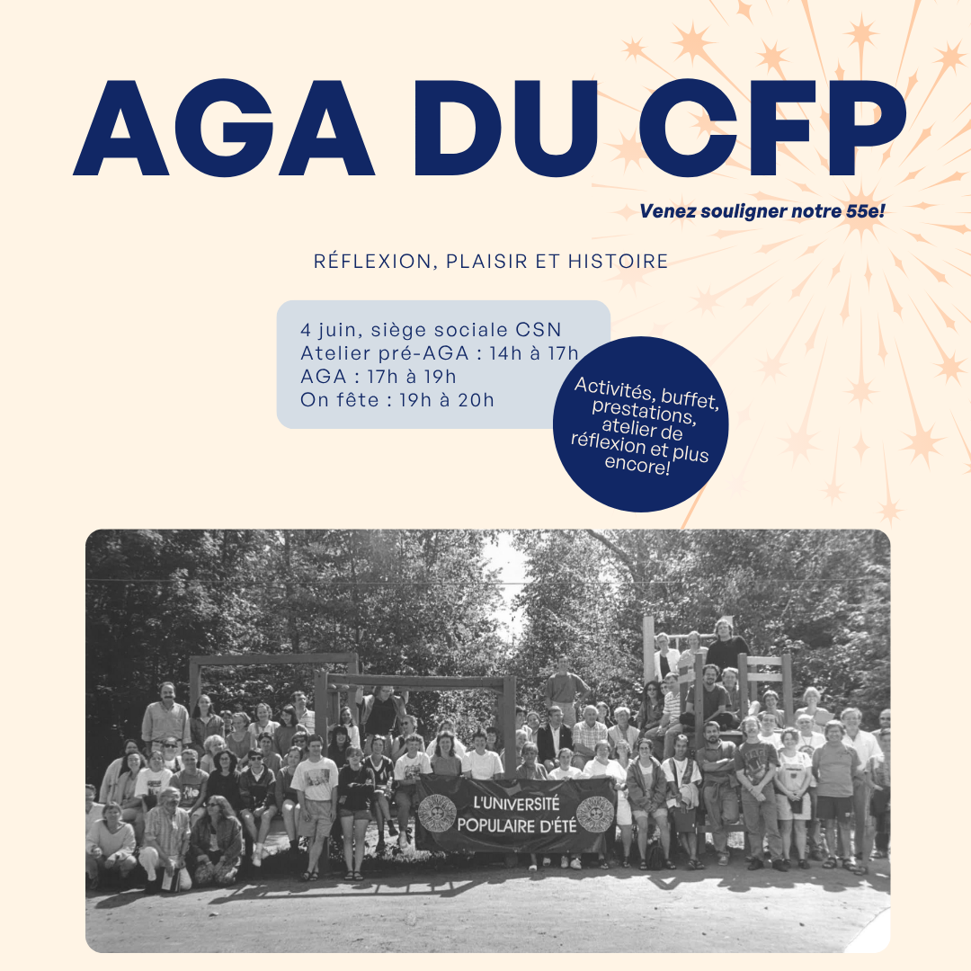 55e du CFP : Activité pré-AGA et Assemblée générale annuelle