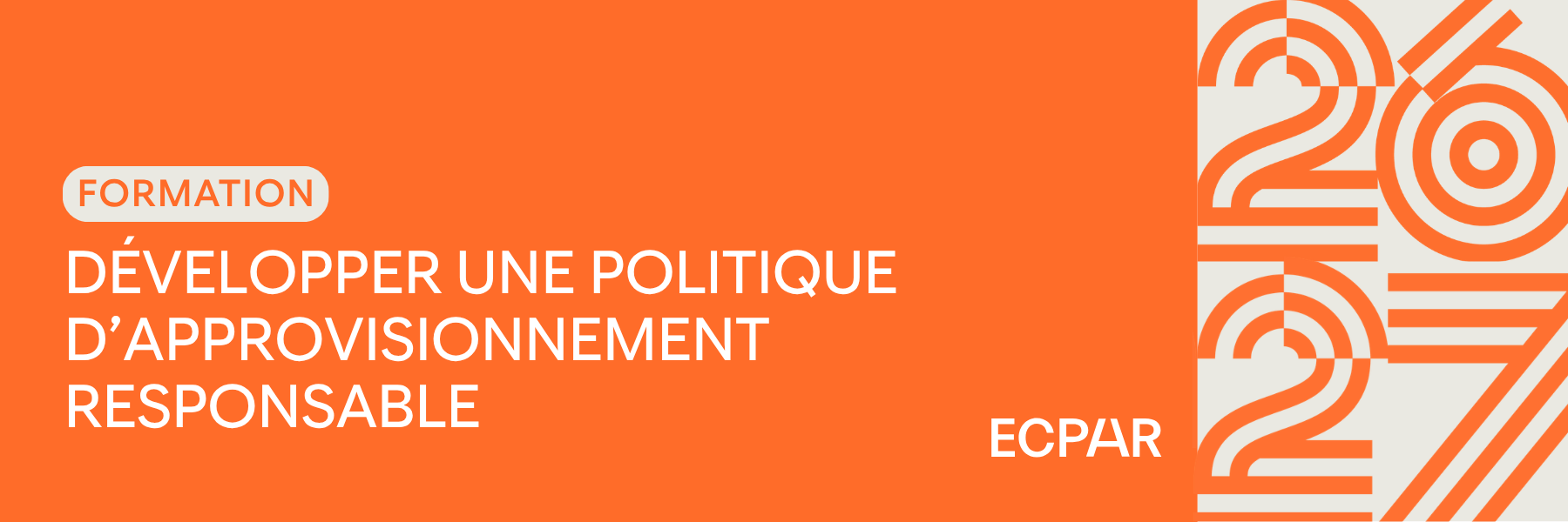 Formation : Développer une politique d'approvisionnement responsable