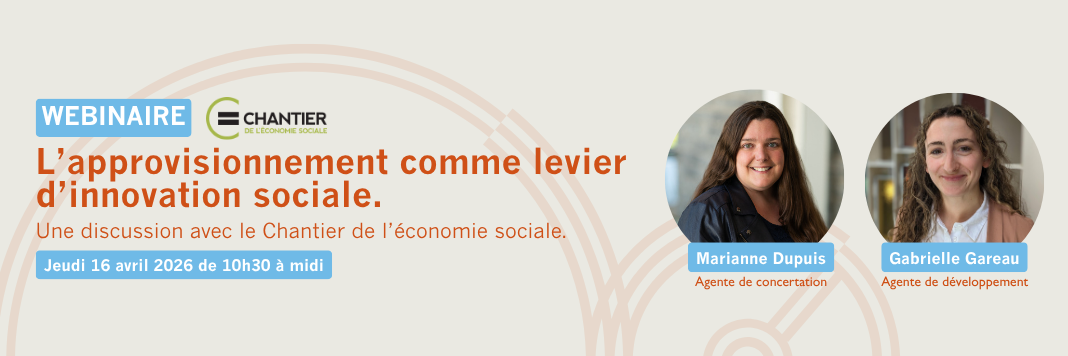 Webinaire - L'approvisionnement comme levier d'innovation sociale