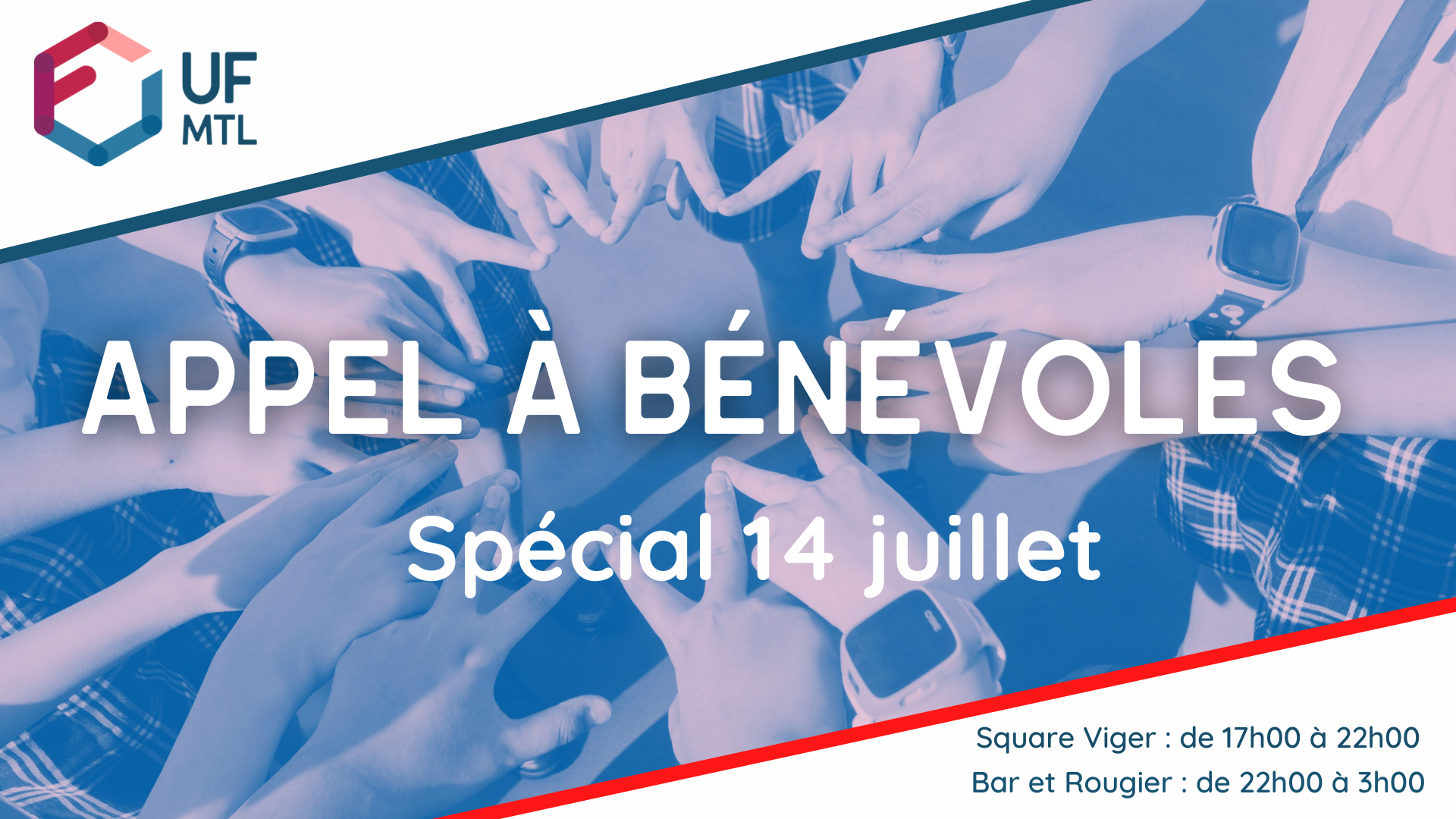 Bénévolat pour le jeudi 14 juillet