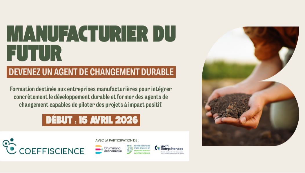 Manufacturier du futur : devenez un agent de changement durable