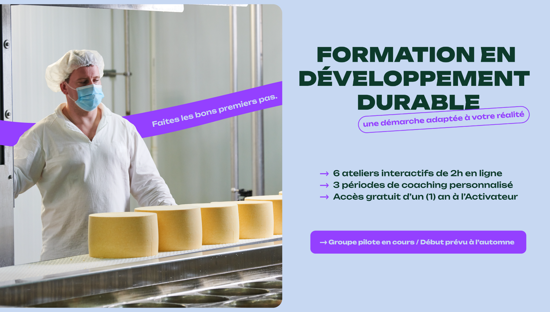 Formation pilote en développement durable : une démarche adaptée à votre réalité