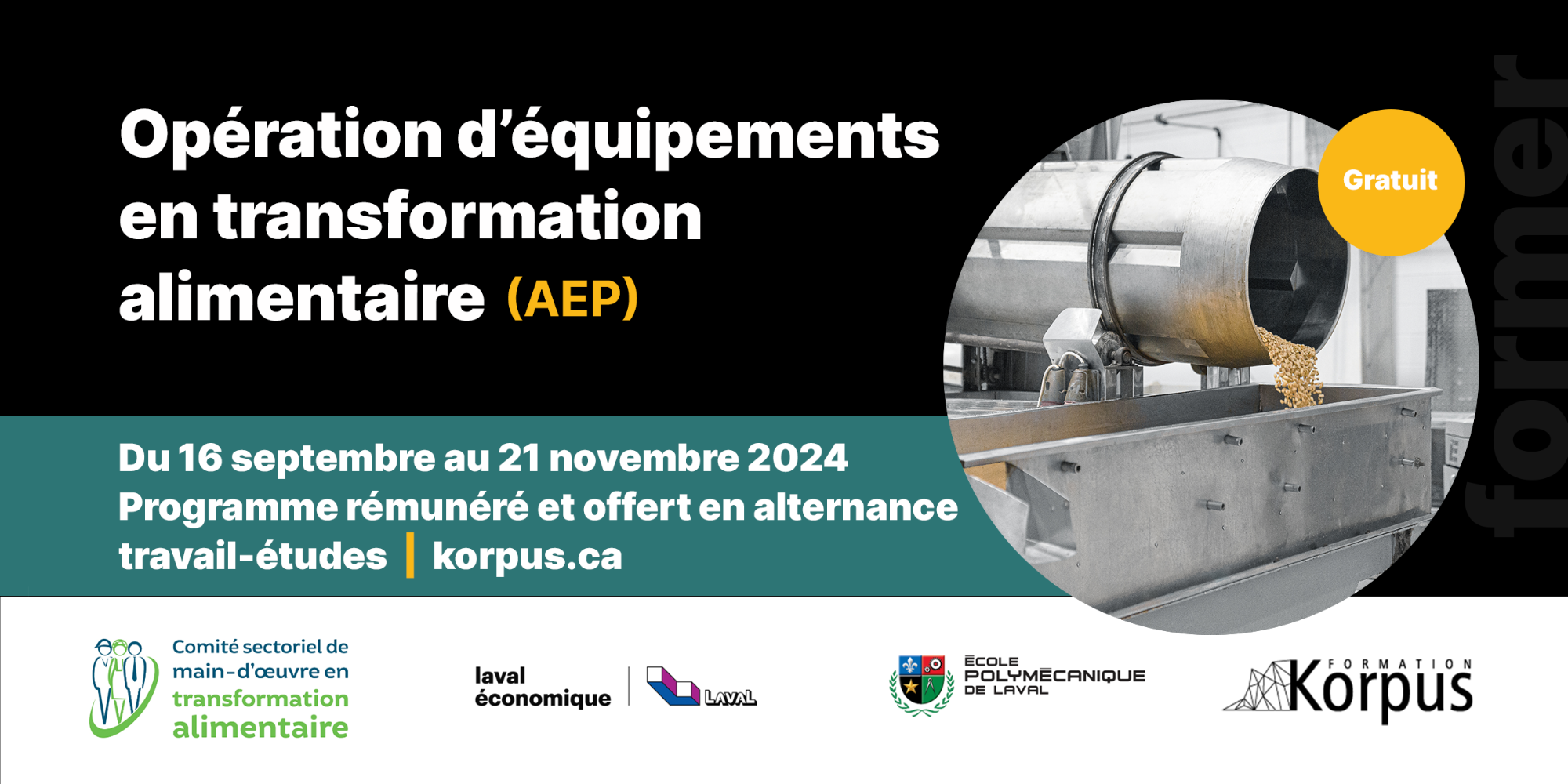 AEP - Opération d'équipements en transformation alimentaire