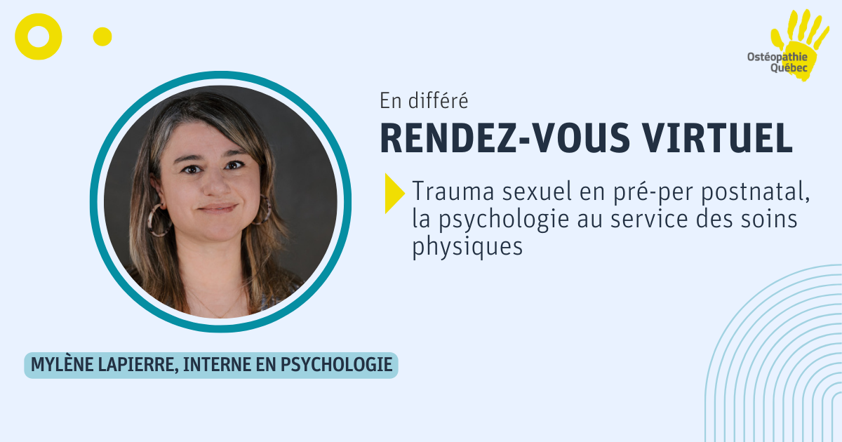 Achat Rendez-vous virtuel | Trauma sexuel en pré-per-postnatal, la psychologie au service des soins physiques