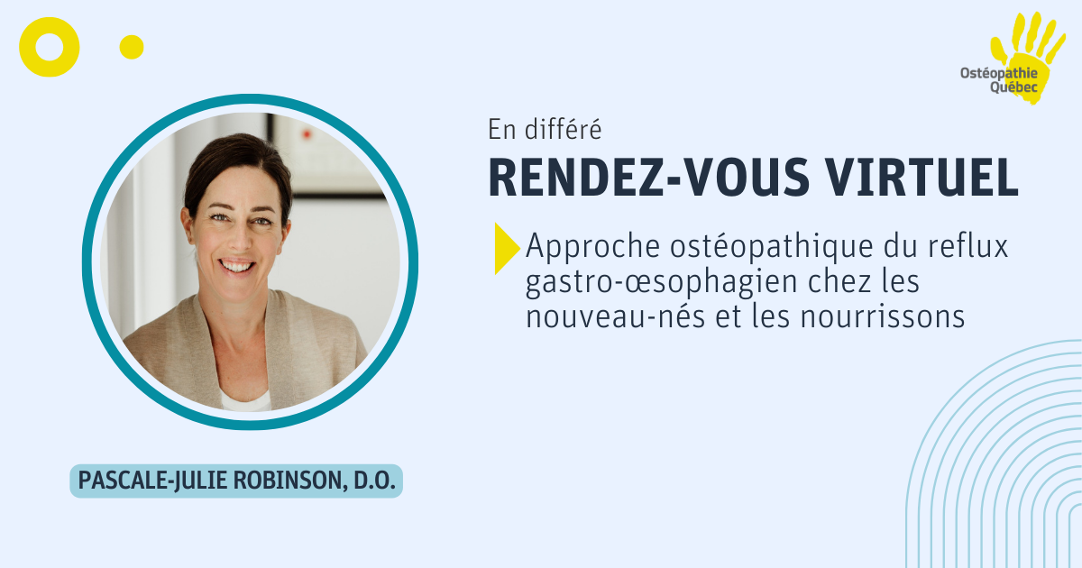 Achat Rendez-vous virtuel | Approche ostéopathique du reflux gastro-œsophagien chez les nouveau-nés et les nourrissons