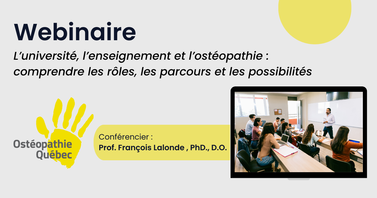 L’université, l’enseignement et l’ostéopathie : comprendre les rôles, les parcours et les possibilités